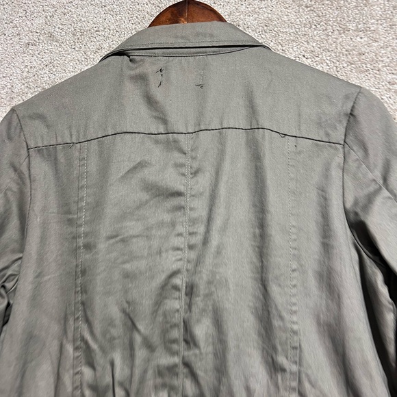 Red Snap Woman’s Green Zip Button Down Utility Jacket Size Medium - Picture 9 of 9